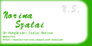 norina szalai business card